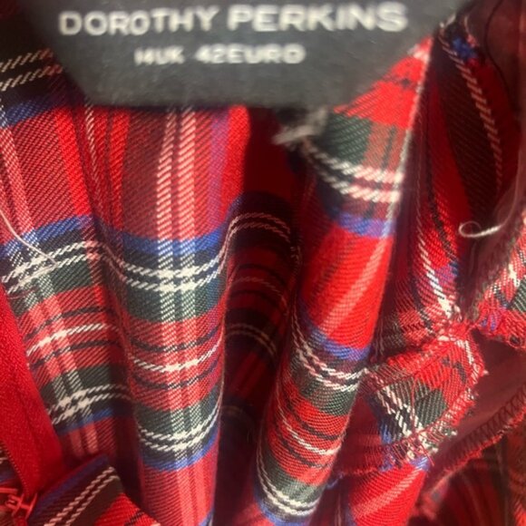 Dorthy Perkins kilt like mini skirt ladies Ml UK 14 plaid tartan - Picture 5 of 6